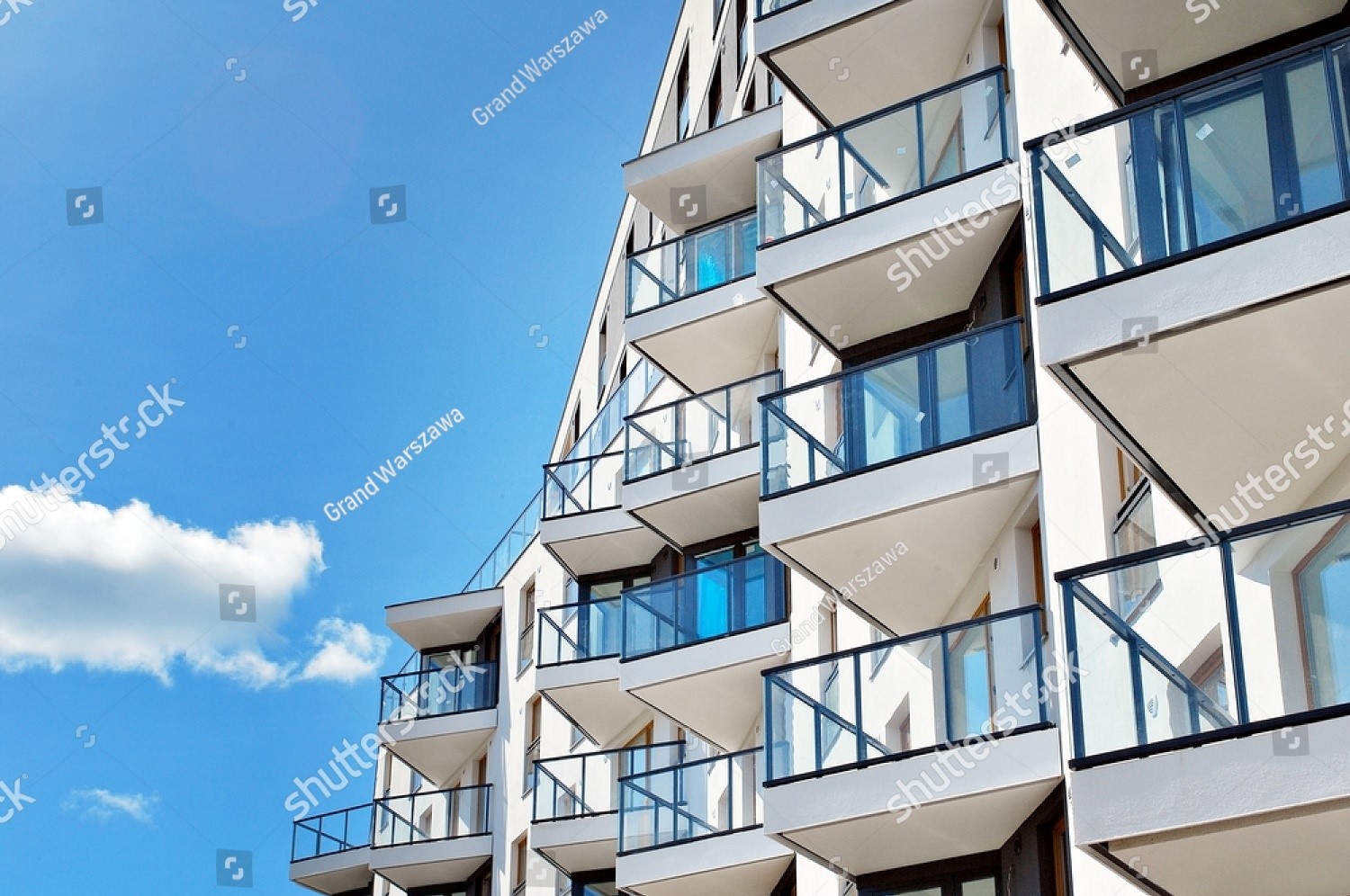 Modern luxury apartment building
